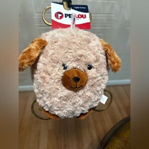 Petlou NEW 9” Round Doggie 🐶 Face Toy Soft Floppy Clinker & Squeaker Dog Toy